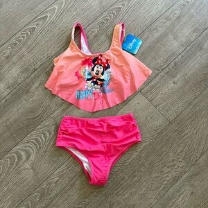 Disney Pink and Orange Minnie Mouse Kids Swim Set